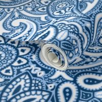 Persnickety Paisley ~ Jasperware, Lonely Angel Blue and White