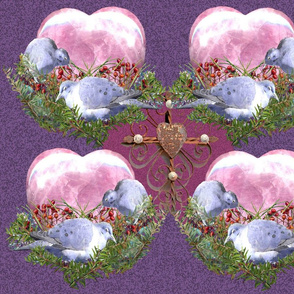 Heart Nest w/Doves