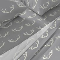 Antlers--Light Gray & Cream