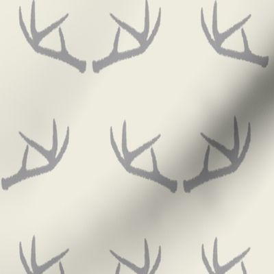Antlers-Cream & Light Gray