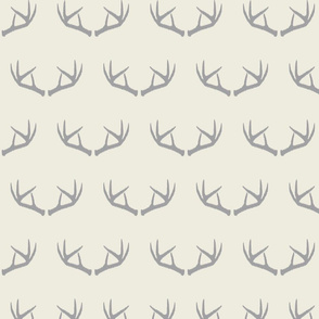 Antlers-Cream & Light Gray