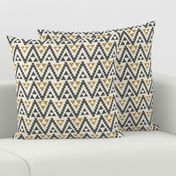 Geo Tribal- Dark Gray, Mustard, & Cream