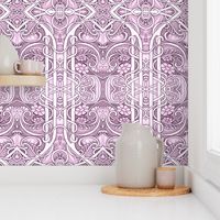 Off Pink Lady Paisley vertical stripe