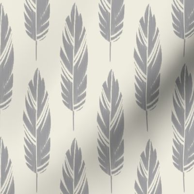 Feathers-Cream & Light Gray