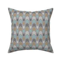 Chevron Arrow Stripes-Light Gray