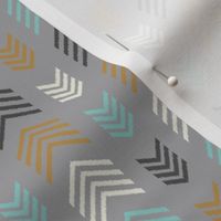 Chevron Arrow Stripes-Light Gray