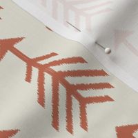 Arrows-Cream & Toasted Coral