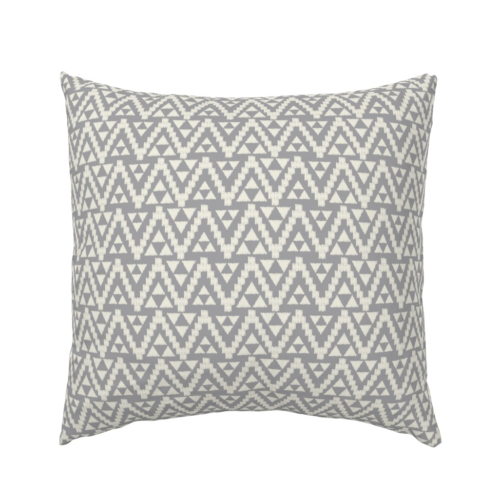 Geo Tribal-Light Gray & Cream