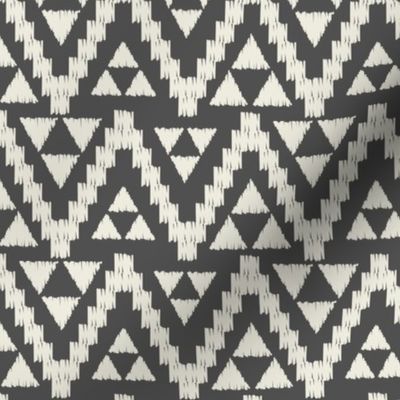 Geo Tribal-Dark Gray & Cream