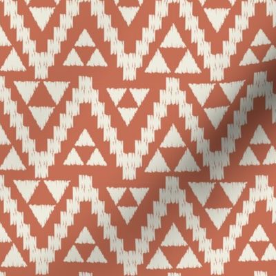 Geo Tribal-Toasted Coral & Cream