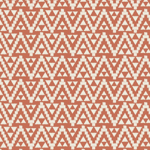 Geo Tribal-Toasted Coral & Cream