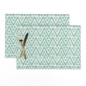 Geo Tribal-Cream & Turquoise