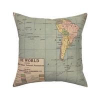 World vintage map, large (yard)