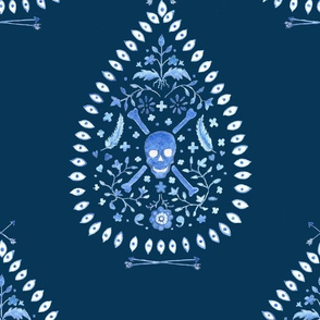Large Paisley_is_Dead Blues on Navy