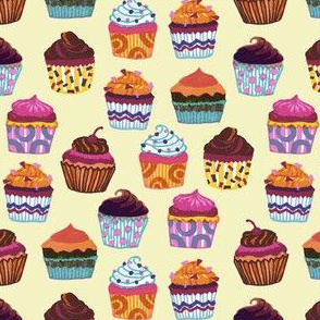 Colorful Cupcakes (Yellow)