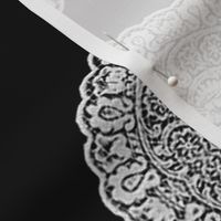 Victorian Lace Swag ~ White on Black