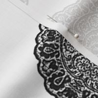 Victorian Lace Swag ~ Black on White