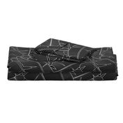 Banana Palm leaves: Bg Black - 200%size