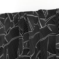 Banana Palm leaves: Bg Black - 200%size