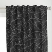 Banana Palm leaves: Bg Black - 200%size