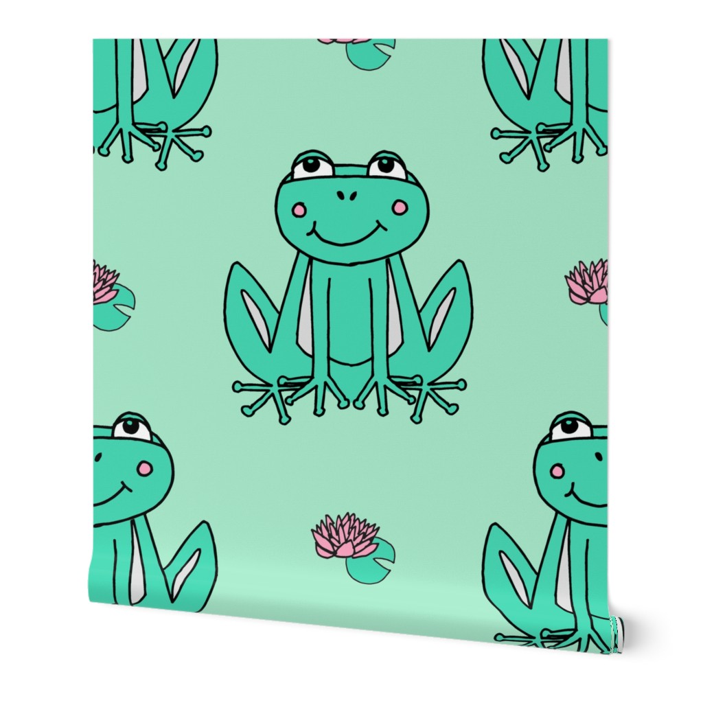 Happy Frogs - Light Jade/Pistachio by Andrea Lauren