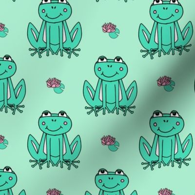 Happy Frogs - Light Jade/Pistachio by Andrea Lauren