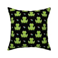 Happy Frogs - Lime Green/Black by Andrea Lauren