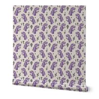 dinosaurs // purple dinos girls sweet jurassic prehistoric dinosaurs