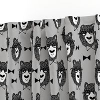 Bowtie Bear - Slate Grey by Andrea Lauren