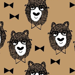 bowtie bear // brown fabric nursery baby fabric andrea lauren design