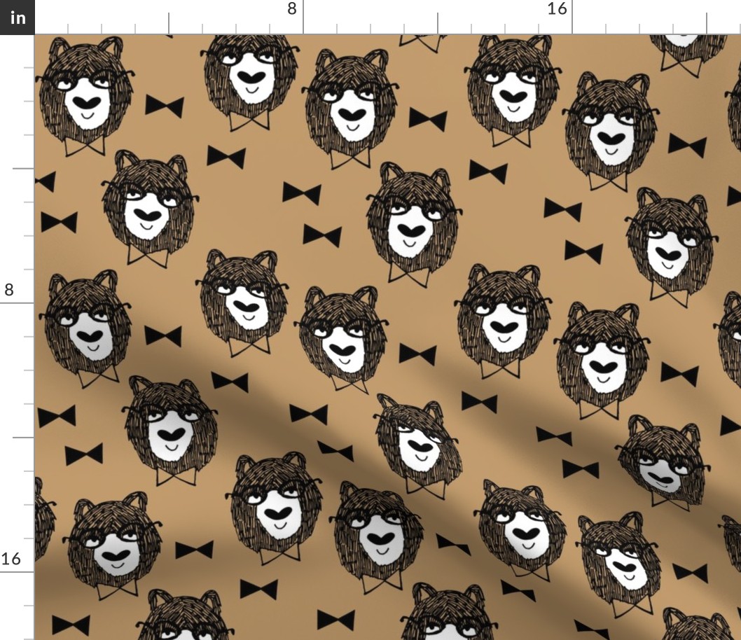 bowtie bear // brown fabric nursery baby fabric andrea lauren design