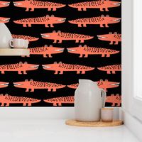 alligator // alligators fabric crocodiles design reptiles fabric boys nursery baby print andrea lauren design