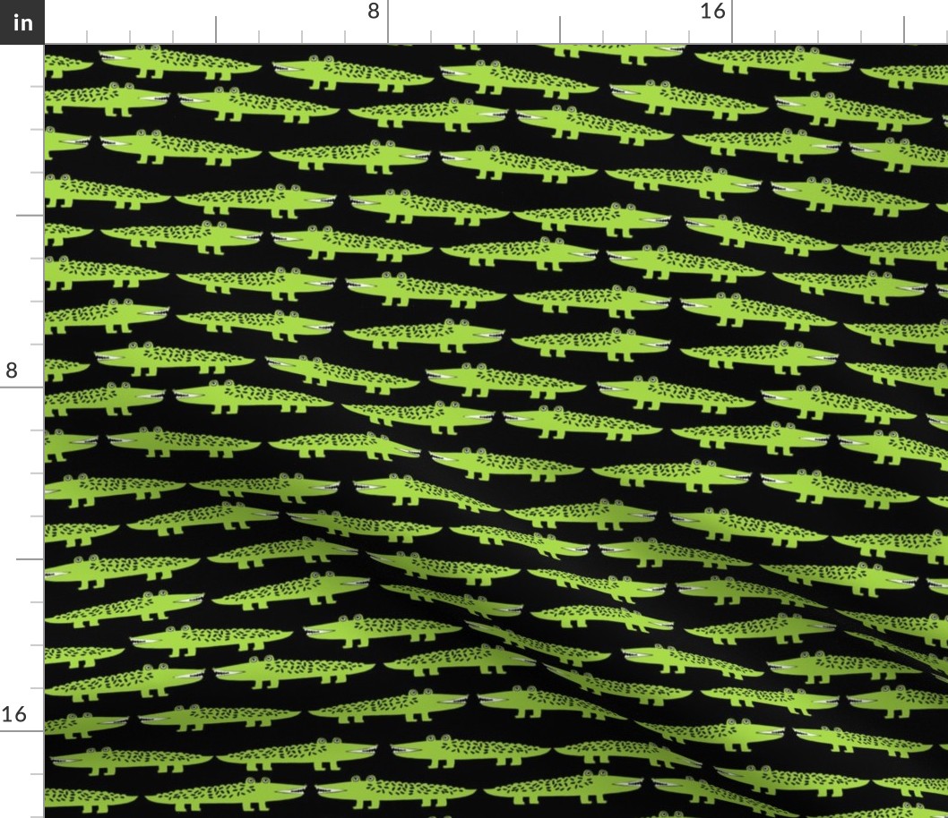 alligator // lime green alligator fabric alligator fabric pattern print tropical andrea lauren print andrea lauren fabric