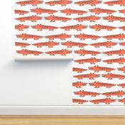 alligator // orange alligator fabric cute alligators design best alligators fabric crocodiles tropical zoo animals