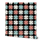 Pink, White, and Blue Trendy Mosaic