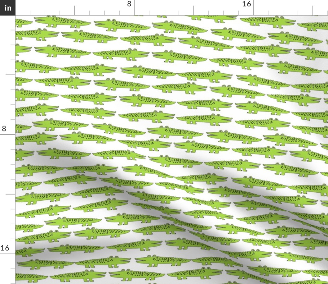 alligator // lime green gator fabric reptile alligator fabric nursery kids boys reptiles