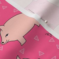 Piggy Bank - Pale Pink/Bright Pink by Andrea Lauren