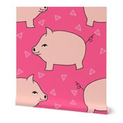 Piggy Bank - Pale Pink/Bright Pink by Andrea Lauren