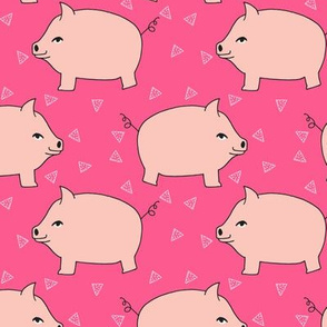 Piggy Bank - Pale Pink/Bright Pink by Andrea Lauren