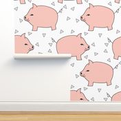 Piggy Bank - Pale Pink/White by Andrea Lauren