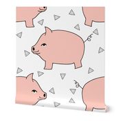Piggy Bank - Pale Pink/White by Andrea Lauren
