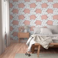 Piggy Bank - Pale Pink/White by Andrea Lauren