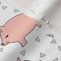 Piggy Bank - Pale Pink/White by Andrea Lauren