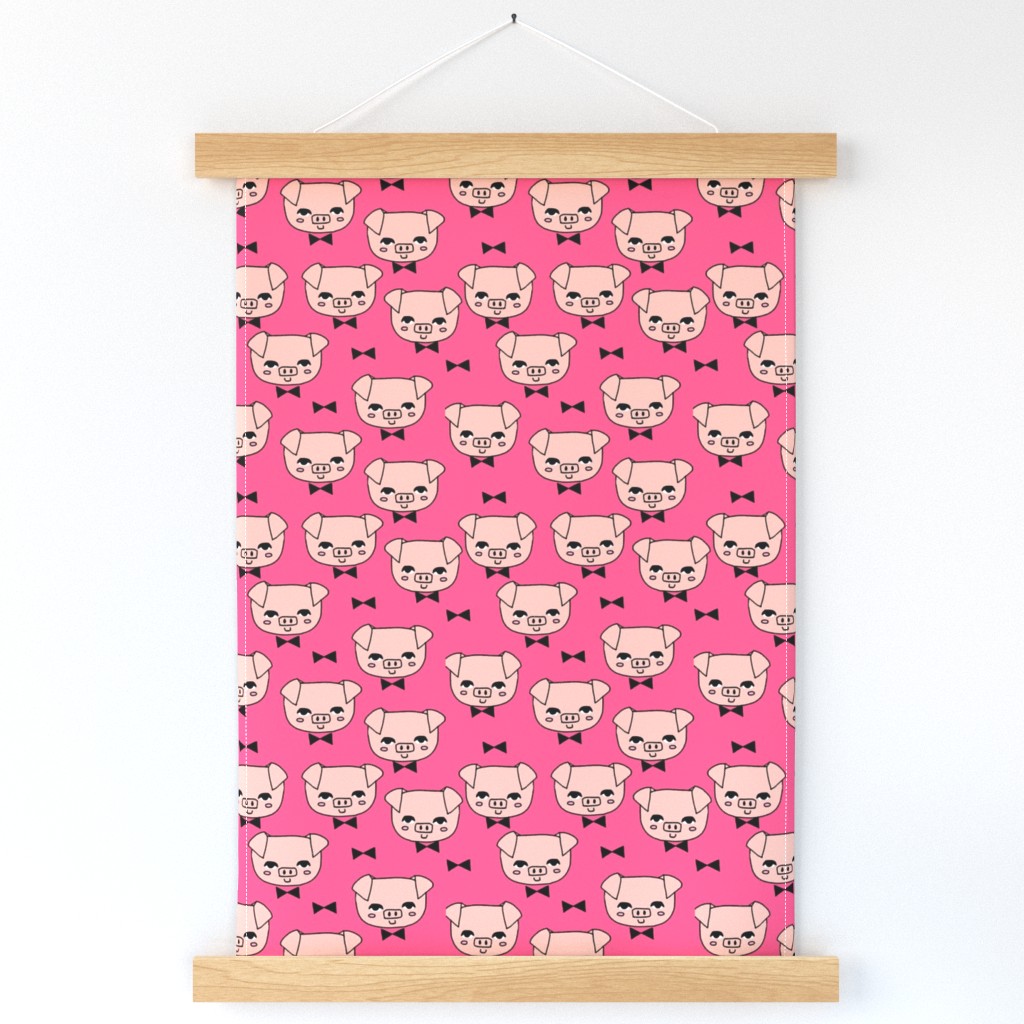 Mr. Pig - Bright Pink/Pale Pink by Andrea Lauren