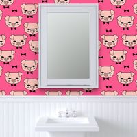 Mr. Pig - Bright Pink/Pale Pink by Andrea Lauren