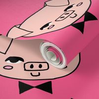 Mr. Pig - Bright Pink/Pale Pink by Andrea Lauren