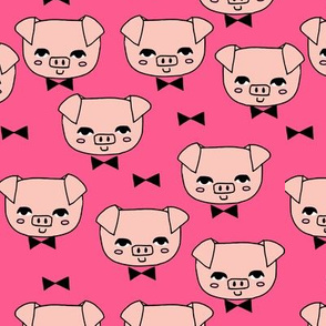 Mr. Pig - Bright Pink/Pale Pink by Andrea Lauren