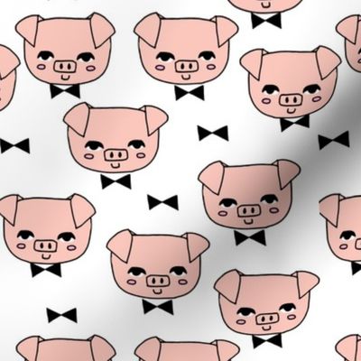 Mr. Pig - Pale Pink/White by Andrea Lauren