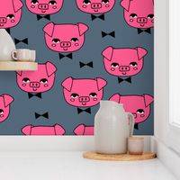 Mr. Pig - Bright Pink/Payne's Gray by Andrea Lauren