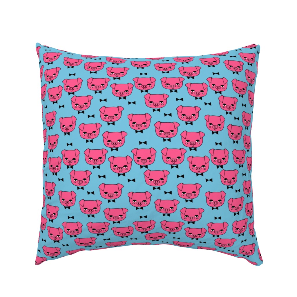 Mr. Pig - Bright Pink/Soft Blue by Andrea Lauren